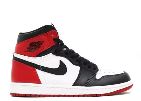 Кроссовки AIR JORDAN 1 RETRO HIGH OG 'BLACK TOE' 2016, черный