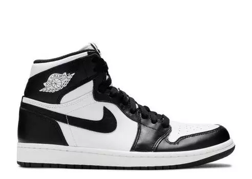 Кроссовки AIR JORDAN 1 RETRO HIGH OG 'BLACK WHITE', черный