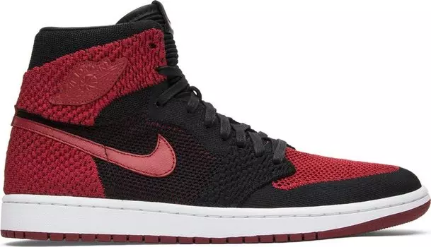 Кроссовки Air Jordan 1 Retro High OG Flyknit Bred, черный
