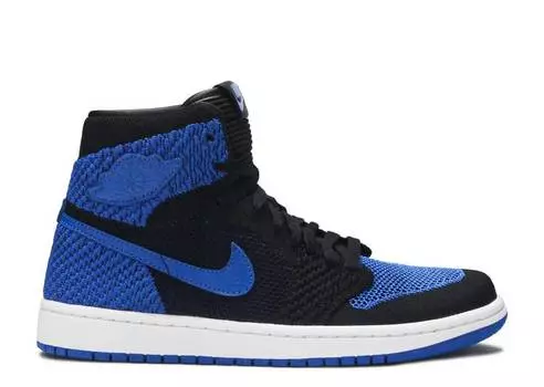 Кроссовки AIR JORDAN 1 RETRO HIGH OG FLYKNIT GS 'ROYAL', черный