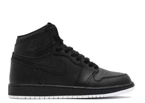 Кроссовки AIR JORDAN 1 RETRO HIGH OG GS 'BLACK PERFORATED', черный