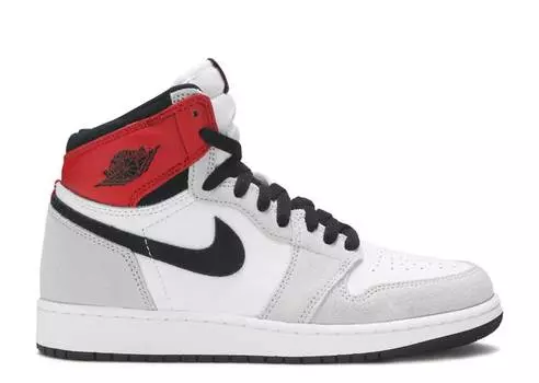 Кроссовки AIR JORDAN 1 RETRO HIGH OG GS 'SMOKE GREY', белый