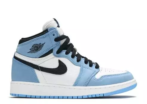 Кроссовки AIR JORDAN 1 RETRO HIGH OG GS 'UNIVERSITY BLUE', белый