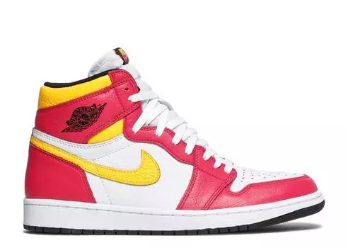 Кроссовки AIR JORDAN 1 RETRO HIGH OG 'LIGHT FUSION RED', красный