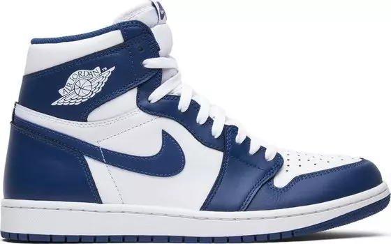 Кроссовки Air Jordan 1 Retro High OG Storm Blue, белый