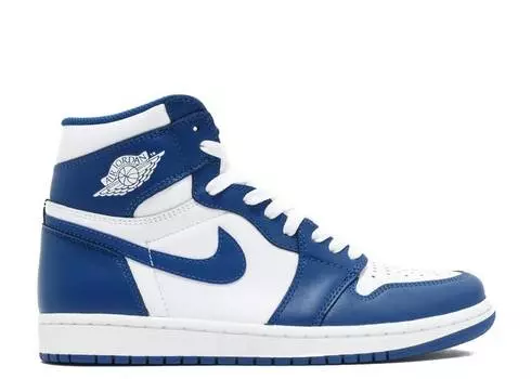 Кроссовки AIR JORDAN 1 RETRO HIGH OG 'STORM BLUE', белый