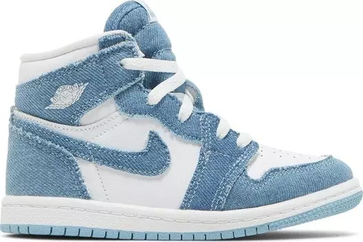 Кроссовки Air Jordan 1 Retro High OG TD Denim, белый