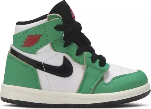 Кроссовки Air Jordan 1 Retro High OG TD Lucky Green, зеленый