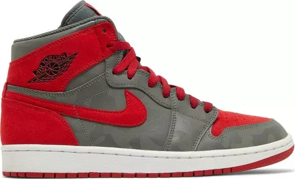 Кроссовки Air Jordan 1 Retro High Premium Red Camo, серый