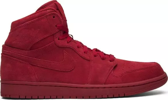 Кроссовки Air Jordan 1 Retro High Red Suede, красный