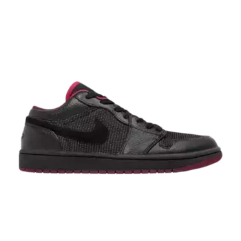 Кроссовки Air Jordan 1 Retro Low 'Black Silver Red', черный