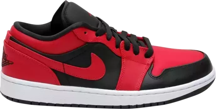 Кроссовки Air Jordan 1 Retro Low Bred, черно-красный