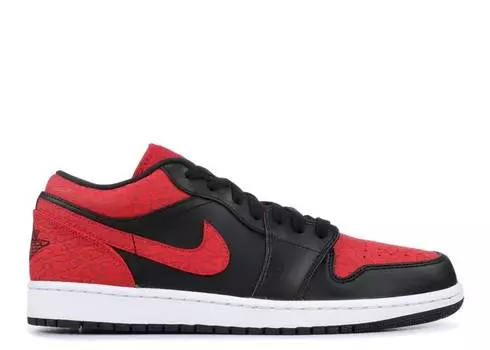 Кроссовки AIR JORDAN 1 RETRO LOW 'BRED', черный