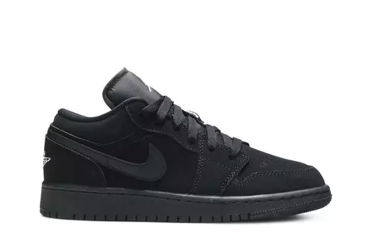 Кроссовки Air Jordan 1 Retro Low GS 'Triple Black', черный