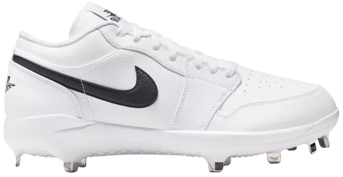 Кроссовки Air Jordan 1 Retro Low Metal 'White Black', белый