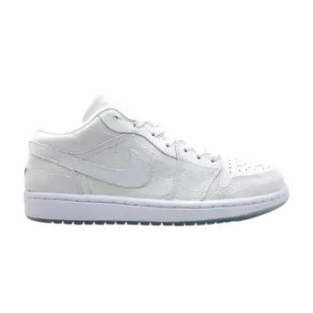 Кроссовки Air Jordan 1 Retro Low 'Metallic Silver', белый