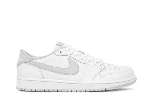 Кроссовки Air Jordan 1 Retro Low OG 'White Neutral Grey', белый