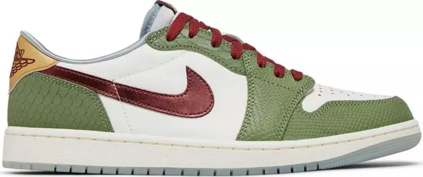 Кроссовки Air Jordan 1 Retro Low OG 'Year of the Dragon', зеленый