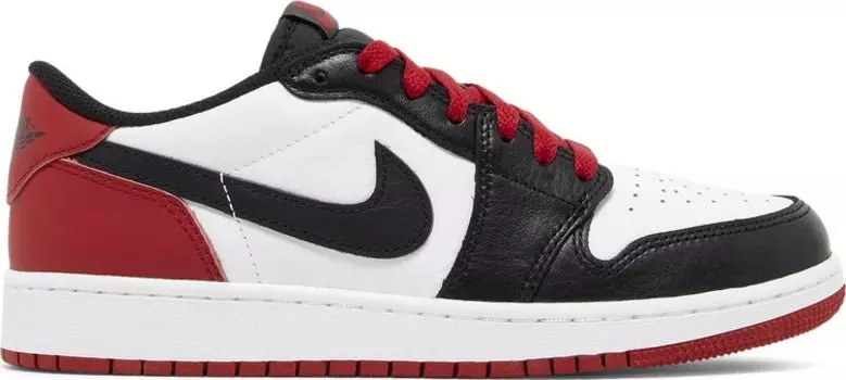 Кроссовки Air Jordan 1 Retro Low OG GS 'Black Toe', белый