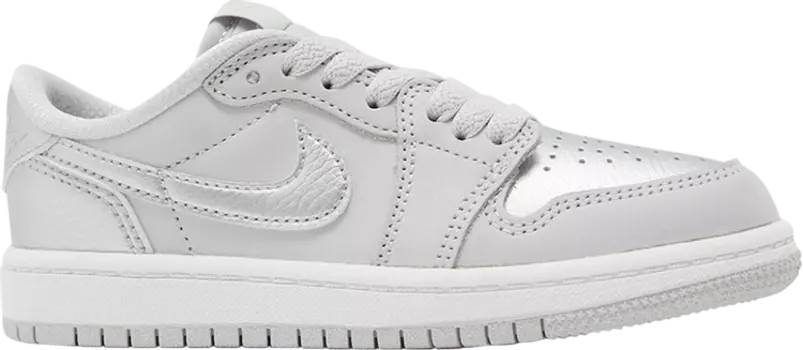 Кроссовки Air Jordan 1 Retro Low OG PS 'Metallic Silver', серый