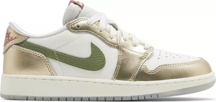 Кроссовки Air Jordan 1 Retro Low OG GS 'Year of the Dragon', золотой