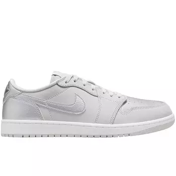 Кроссовки Air Jordan 1 Retro Low OG серебряный металлик, цвет Grau/Silber/Wei