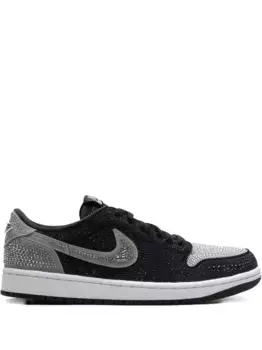 Кроссовки Air Jordan 1 Retro Low OG Swarovski - Stealth, серый