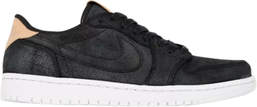 Кроссовки Air Jordan 1 Retro Low OG Premium Black Tan, черный