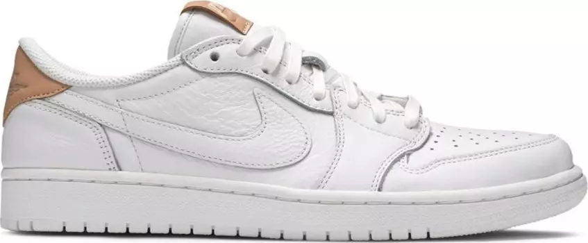 Кроссовки Air Jordan 1 Retro Low OG Premium White Tan, белый