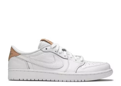 Кроссовки AIR JORDAN 1 RETRO LOW OG PREMIUM 'WHITE TAN', белый
