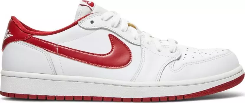 Кроссовки Air Jordan 1 Retro Low OG Varsity Red, белый