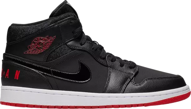 Кроссовки Air Jordan 1 Retro Mid Bred, черный