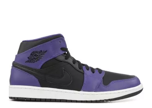 Кроссовки AIR JORDAN 1 RETRO MID 'DARK CONCORD', черный