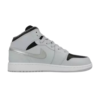 Кроссовки Air Jordan 1 Retro Mid GS 'Pure Platinum', серый