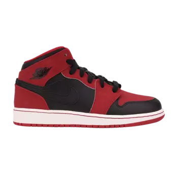 Кроссовки Air Jordan 1 Retro Mid GS 'Gym Red Black', черный