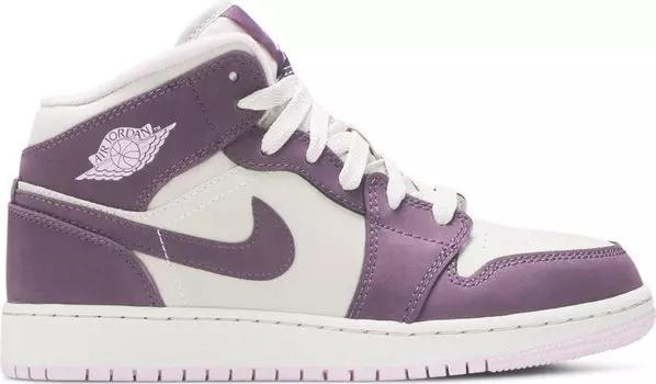 Кроссовки Air Jordan 1 Retro Mid GS Pro Purple, фиолетовый