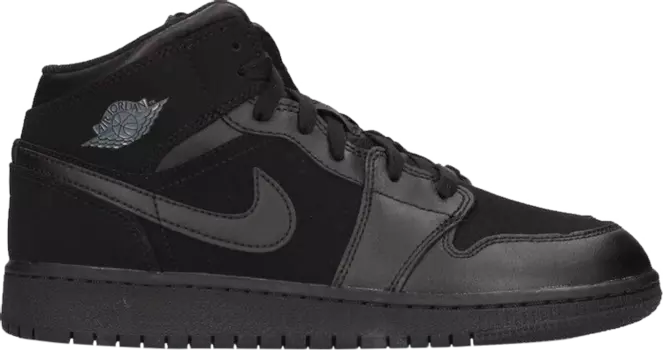 Кроссовки Air Jordan 1 Retro Mid GS, черный