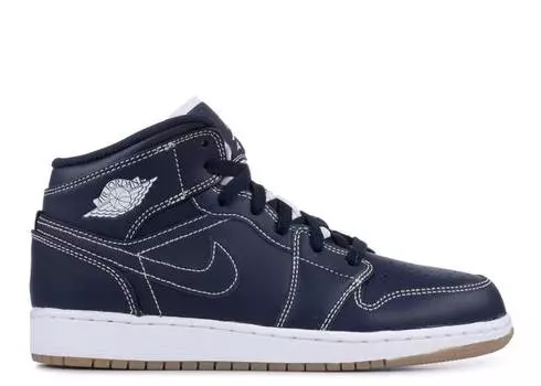 Кроссовки AIR JORDAN 1 RETRO MID GS 'OBSIDIAN',