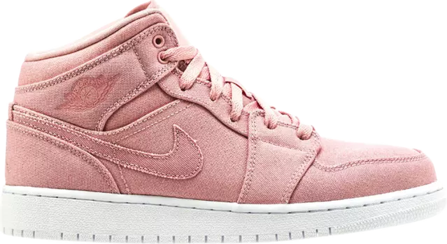 Кроссовки Air Jordan 1 Retro Mid GS Pink, розовый