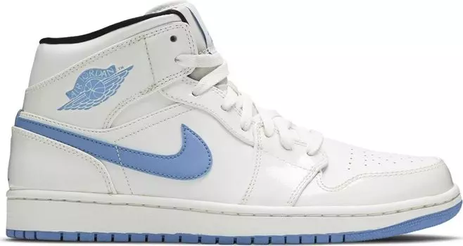 Кроссовки Air Jordan 1 Retro Mid Legend Blue, белый