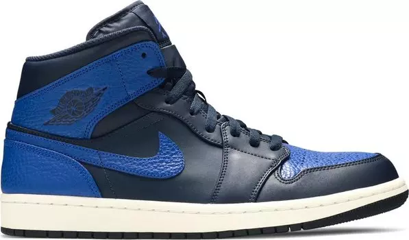 Кроссовки Air Jordan 1 Retro Mid Obsidian Royal, синий