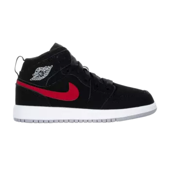 Кроссовки Air Jordan 1 Retro Mid PS 'Black University Red', черный