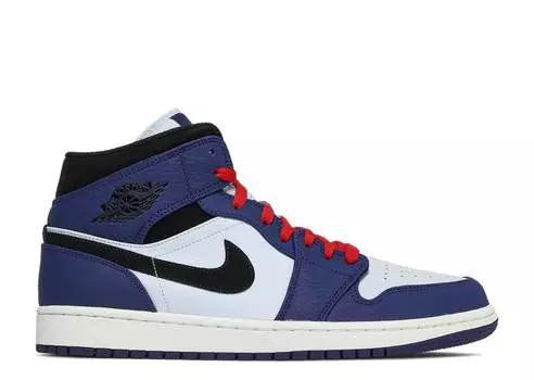 Кроссовки AIR JORDAN 1 RETRO MID SE 'DEEP ROYAL BLUE', синий