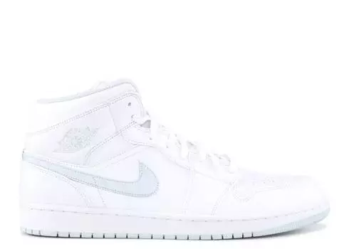 Кроссовки AIR JORDAN 1 RETRO MID 'WHITE PLATINUM', белый