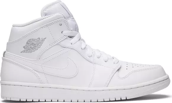Кроссовки Air Jordan 1 Retro Mid White Pure Platinum, белый