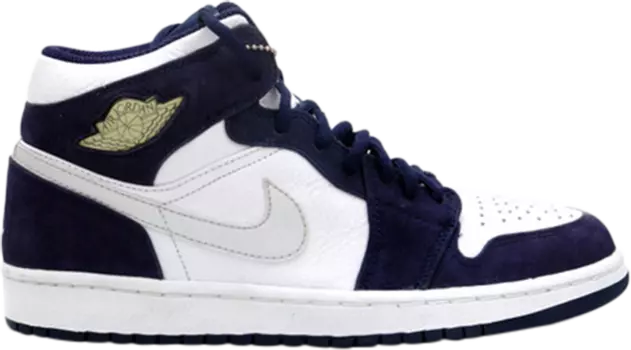 Кроссовки Air Jordan 1 Retro + Midnight Navy, белый