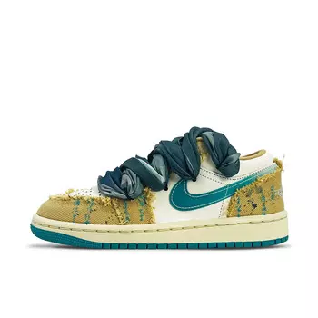 Кроссовки Air Jordan 1 Skateboarding Shoes Unisex Low-top, голубой