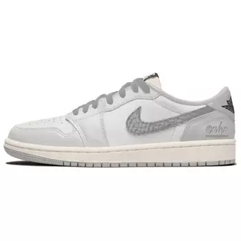 Кроссовки Air Jordan 1 Skateboarding Shoes Unisex Low-top Pinnacle White/Photon Dust/Light Green/Sail/Black, зеленый