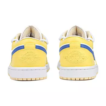 Кроссовки Air Jordan 1 Skateboarding Shoes Women's Low-top Blue/Yellow, синий