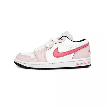 Кроссовки Air Jordan 1 Skateboarding Shoes Women's Low-top Pink, розовый